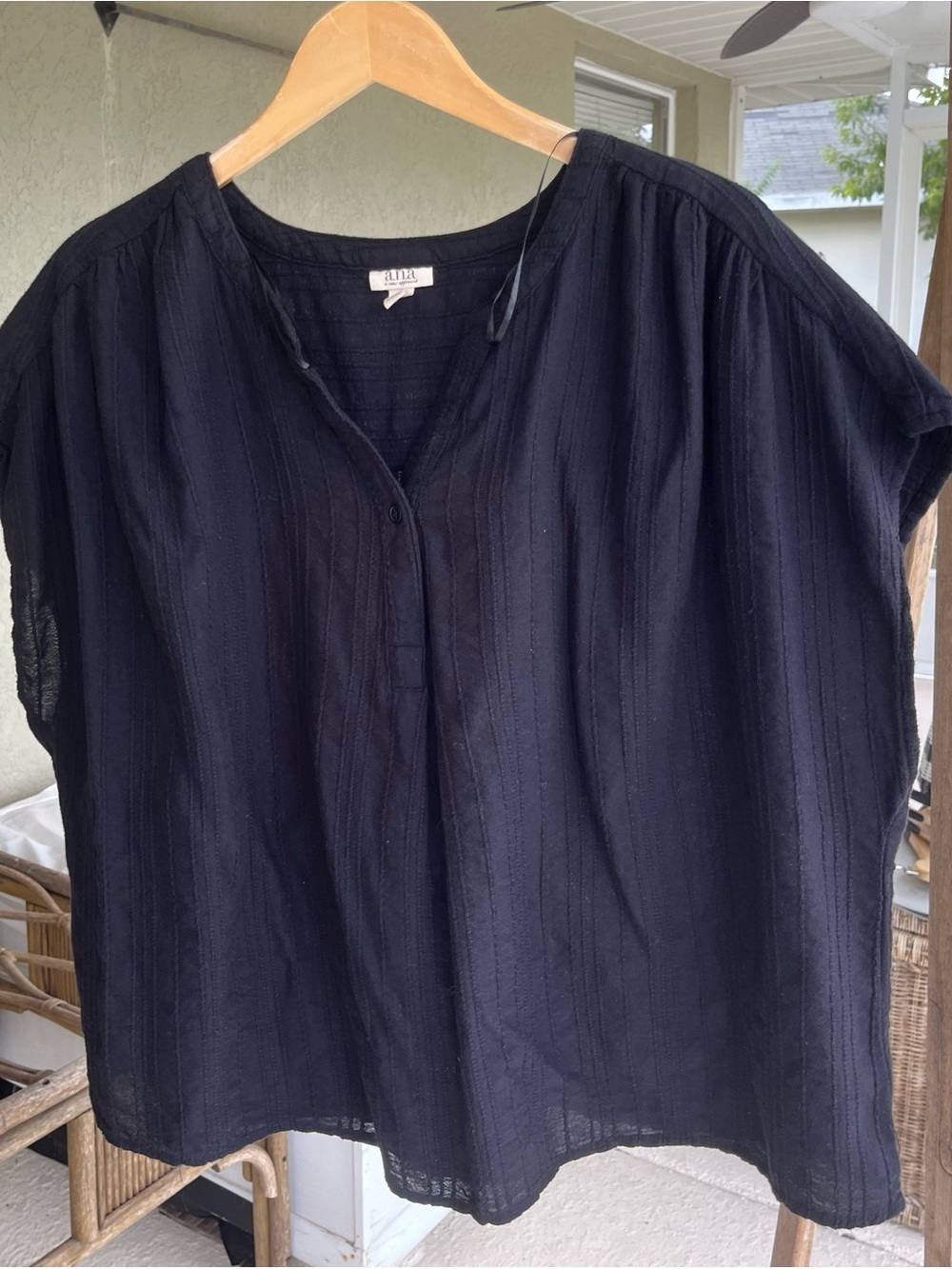Ana oversized button front tank